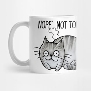 "Whimsical Cat Dreams: Children's Doodle" - Funny Nope Not Today Mug